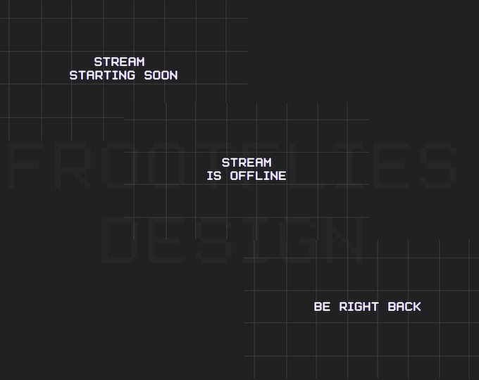 Twitch Stream Overlay Package | Moon and Stars Theme Dark Pixel 8-bit ...