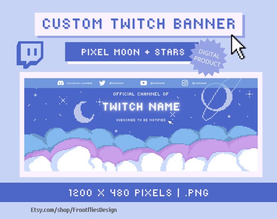 Twitch or Youtube Profile Channel Custom Pixel Art Banner - Etsy Canada Twitch or Youtube Profile Channel Custom Pixel Art Banner - Etsy Canada