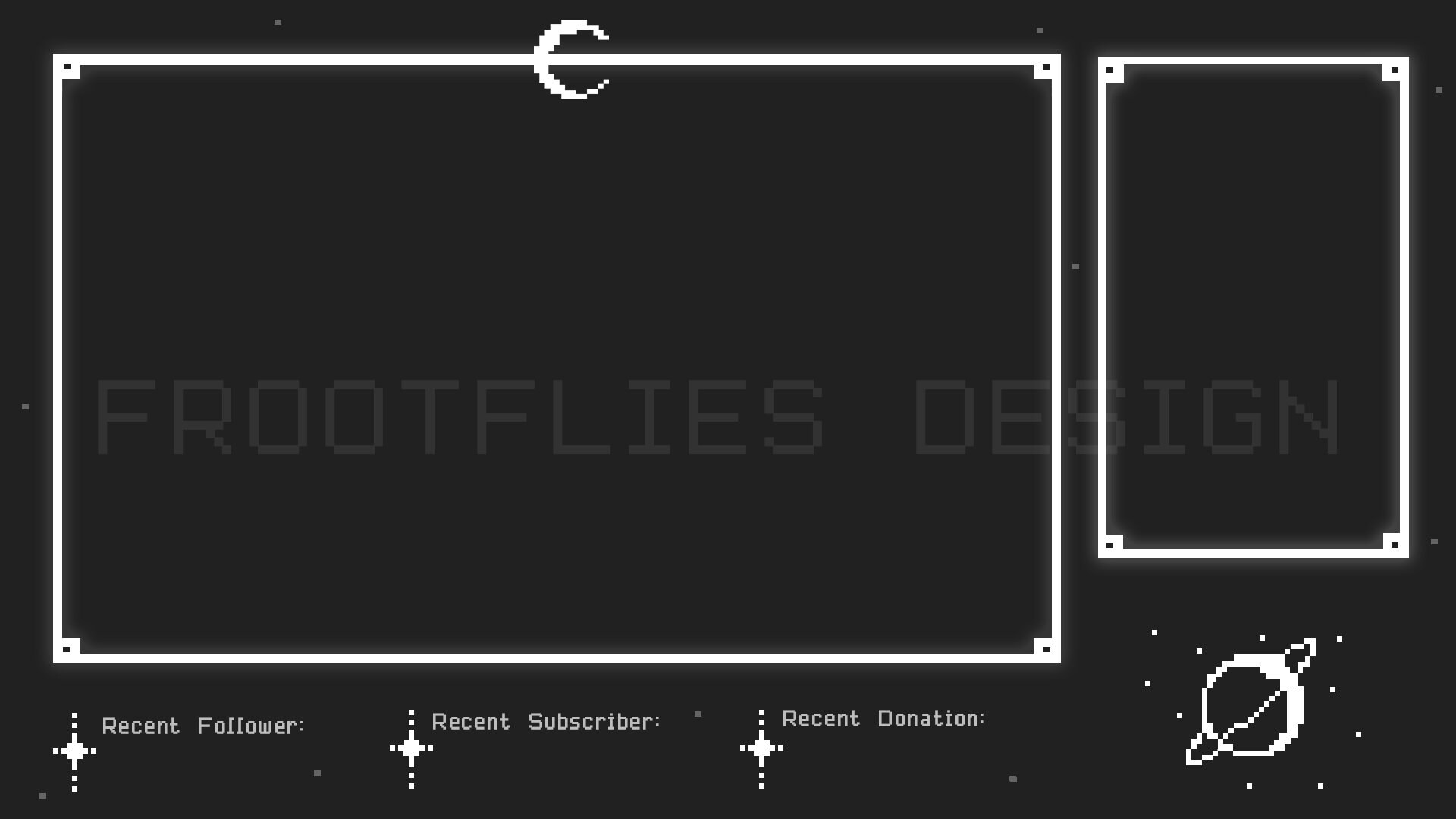 Twitch Stream Overlay Package | Moon and Stars Theme Dark Pixel 8-bit ...
