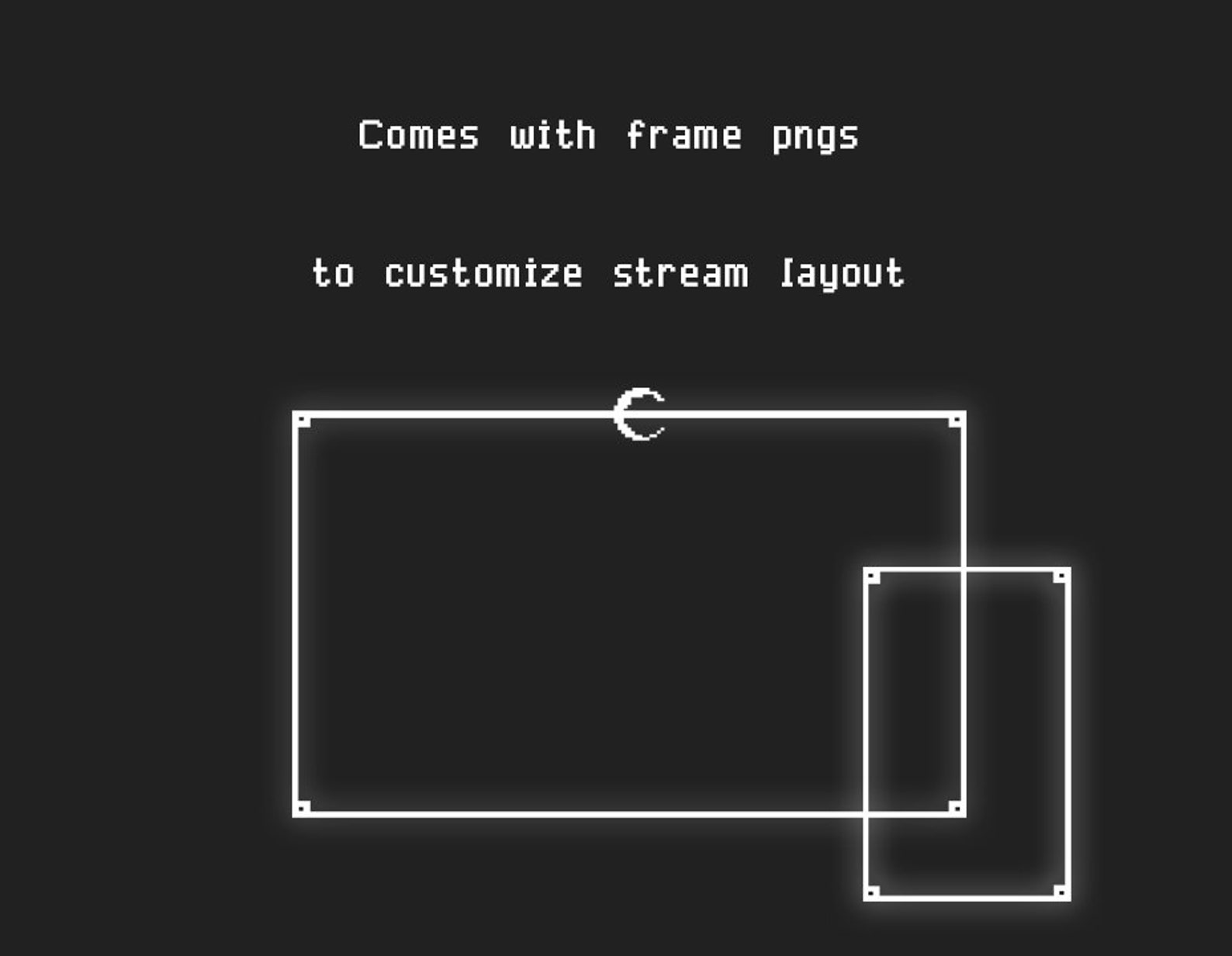 Twitch Stream Overlay Package | Moon and Stars Theme Dark Pixel 8-bit ...