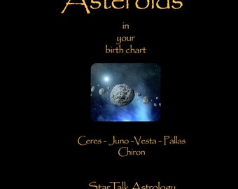 Rapporto astrologico sugli asteroidi: Cerere, Giunone, Vesta, Pallade, Chirone (PDF)