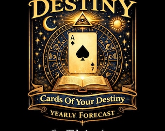 Destiny Cards Yearly Forecast: Birth Card, Life Blueprint, Annual Spread (PDF Format)
