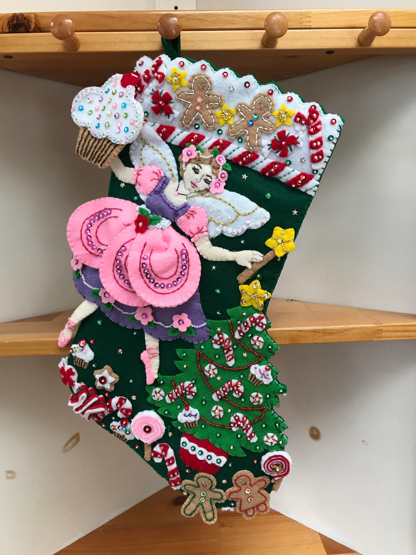 Bucilla Sugar Plum Fairy Finished Christmas Stocking 2023 Etsy