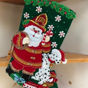 Bucilla: Doctor Santa, felt applique Christmas stocking kit<br