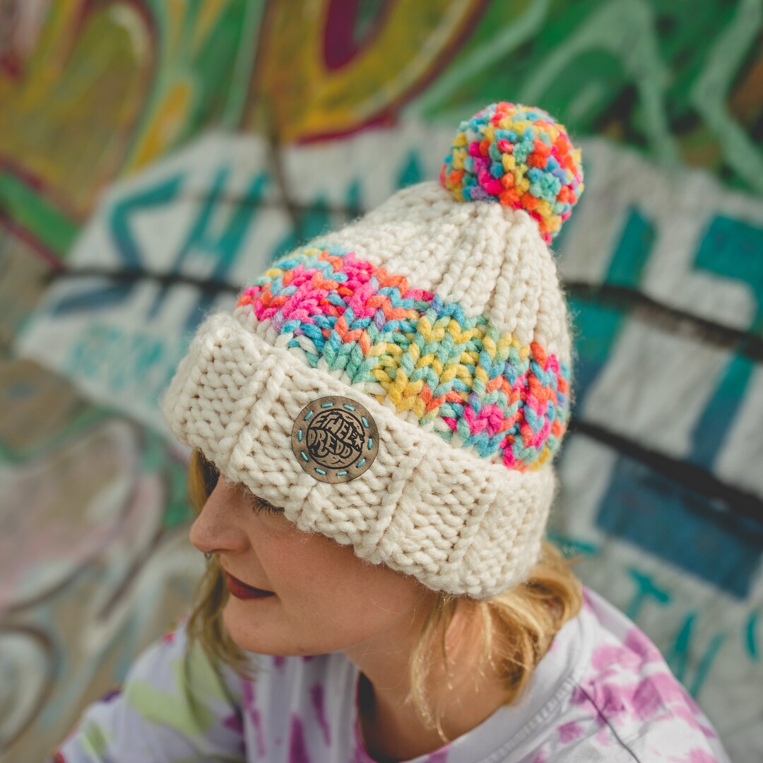 Skateboarder Beanie 90s Skater Fashion Retro Knit Hat Women Etsy