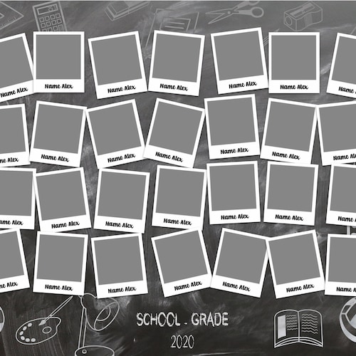 Instant Download Template School Class Photo School Photo - Etsy