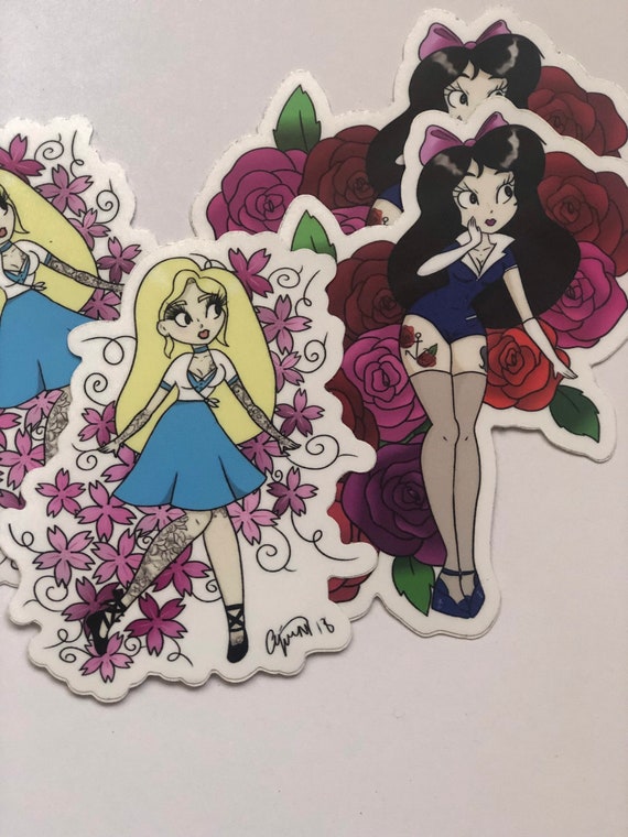 Pin up girl stickers Etsy