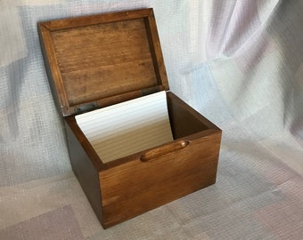 Repurposed Wood Letter/ Recipe/Personal Chest