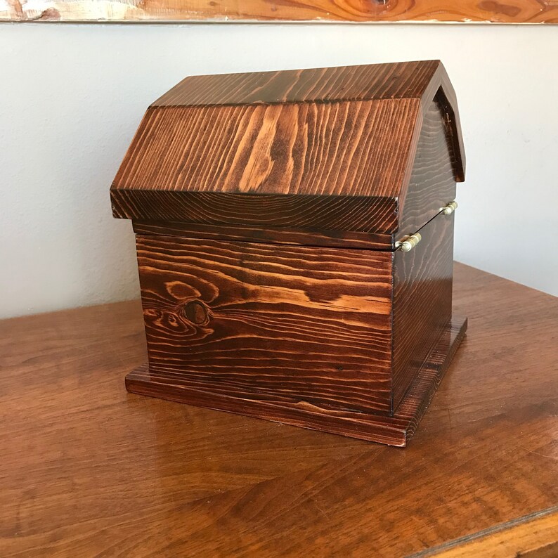 Repurposed Wood Red Barn Yarn Box Etsy