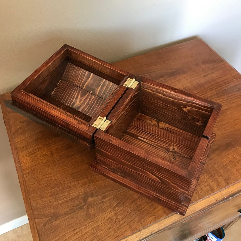Repurposed Wood Red Barn Yarn Box Etsy