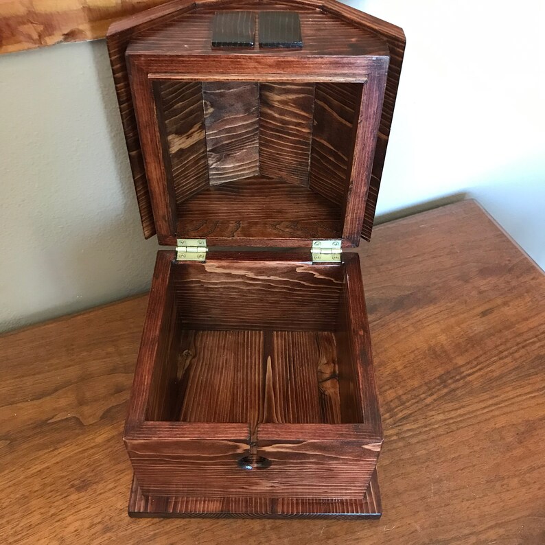 Repurposed Wood Red Barn Yarn Box Etsy