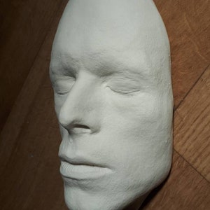 Life Face Cast David Bowie El hombre que cayó a la Tierra 1975 Ojos cerrados imagen 2