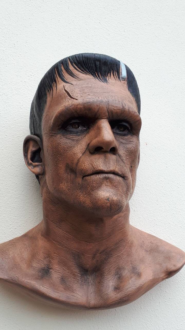 Painted Frankenstein Bust 1/2 Prop Etsy