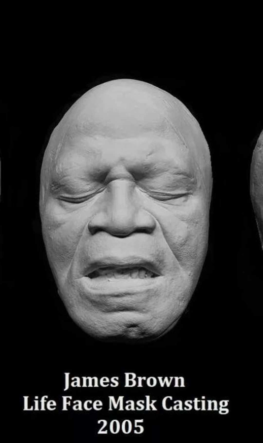 James Brown Life Face Cast in White Etsy
