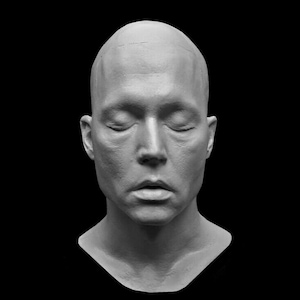 Life Face Cast Of Johnny Depp In White