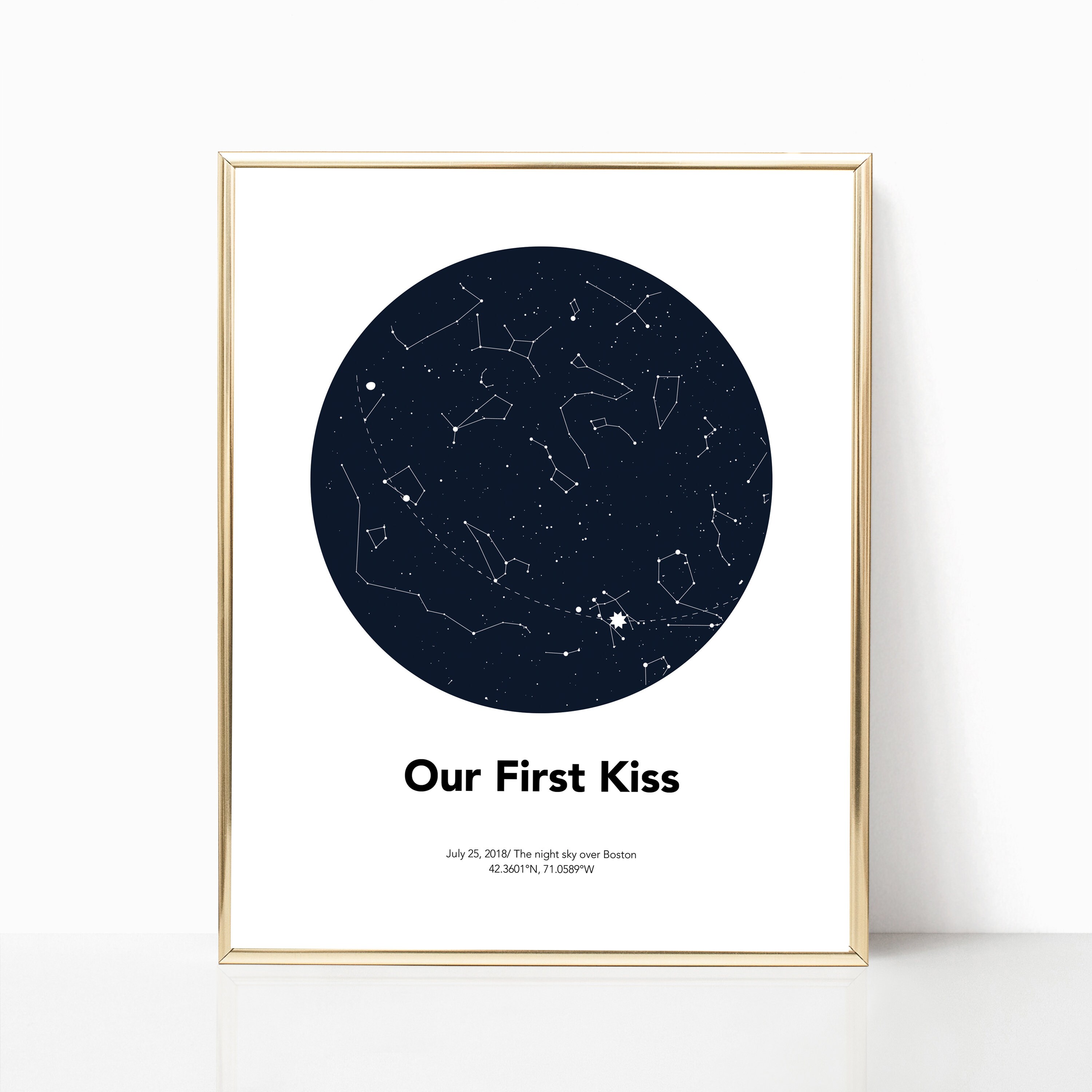 Constellation Map On Date Night Sky Date Star Map Digital Print Star Map Date | Etsy Singapore