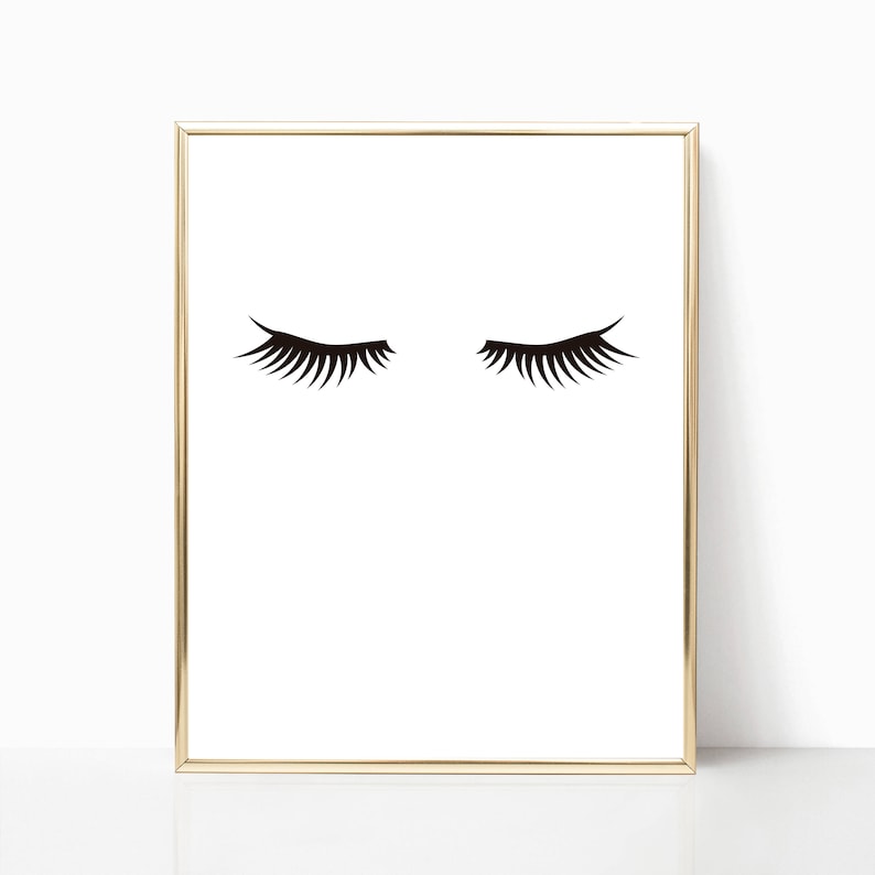 Eyelashes Print Eyelash Print Lashes Printable Lashes Wall | Etsy