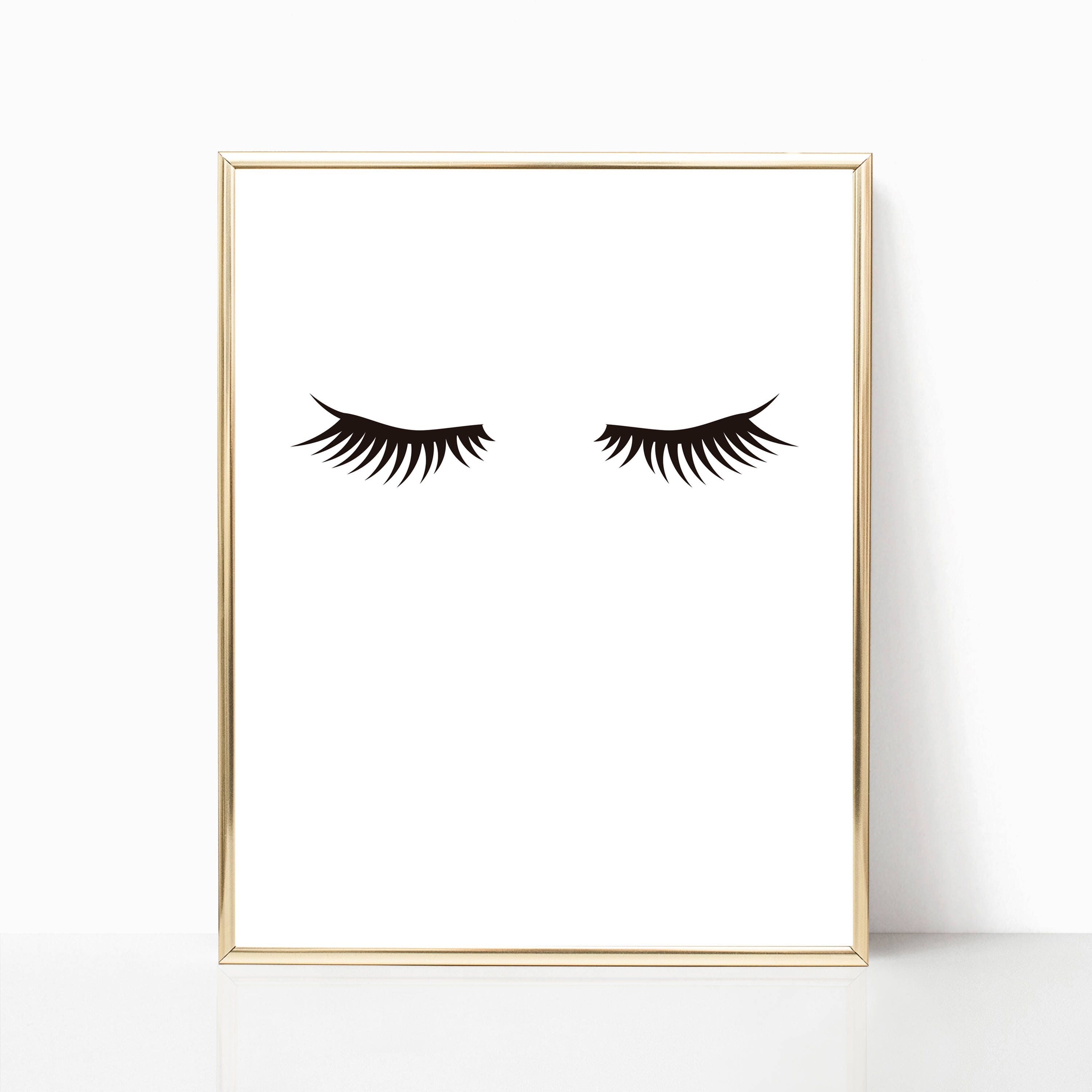 Eyelashes Print Eyelash Print Lashes Printable Lashes Wall | Etsy