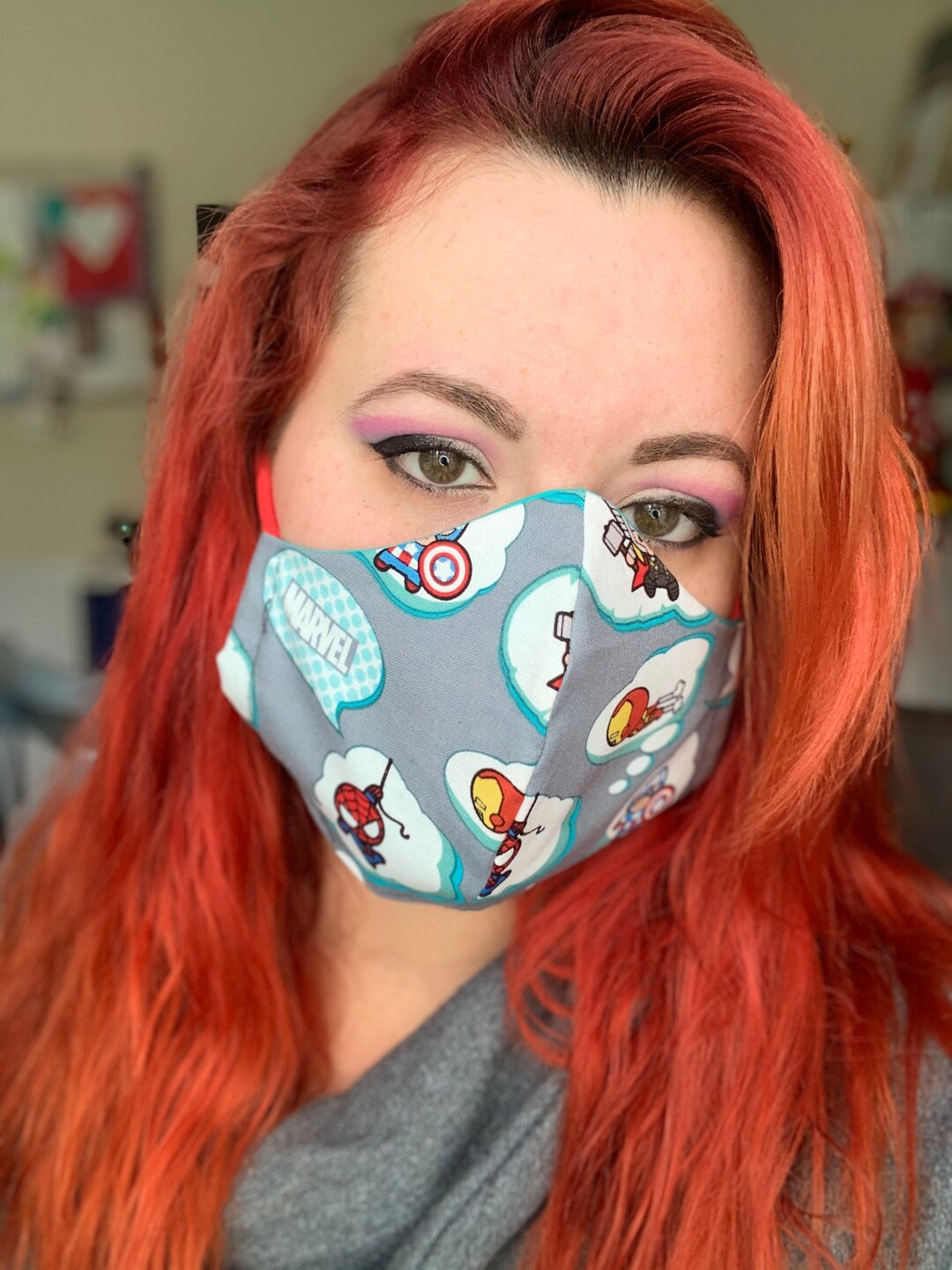 Marvel Face Mask Etsy