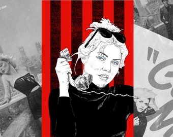 Blondie Postcard, Debbie Harry 1970s/1980s Rock Star 4x6 Matte Postcard Print