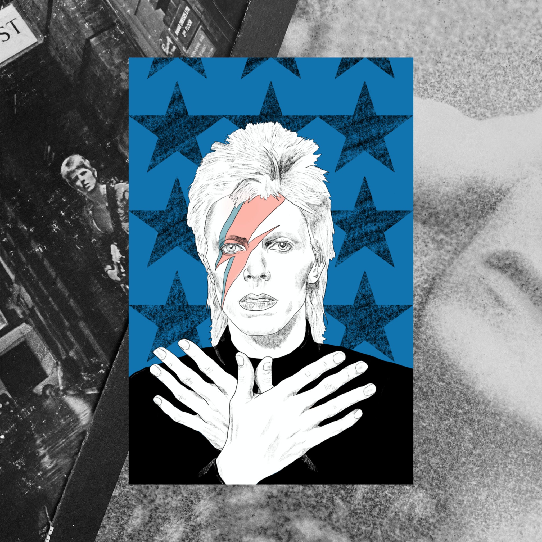 david bowie ポストカード DAVID BOWIE 80s Punk Postcard Flyer KBD Ziggy Stardust