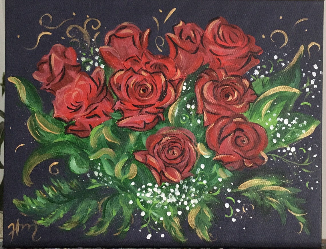 Valentines Day Roses 2021 14x11 in | Etsy