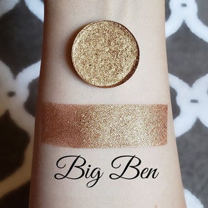 Pressed & Loose Eyeshadow [Big Ben] Shimmer Eyeshadow, Pressed Pigment, Eye Shadow, Mineral Eyeshadow, Pigment, Reflective, Magnetic