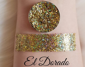 Pressed & Loose Glitter Eyeshadow [El Dorado] Glitter Eyeshadow, Pressed Glitter, Cosmetic Grade, Magnetic Pan [BellavoniCosmetics]