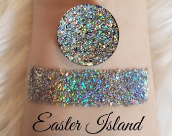 Pressed & Loose Glitter Eyeshadow [Easter Island] Glitter Eyeshadow, Pressed Glitter, Cosmetic Grade, Magnetic Pan [BellavoniCosmetics]