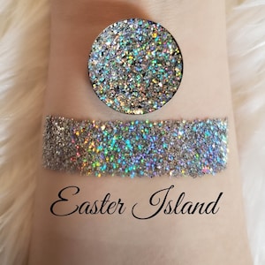 Pressed & Loose Glitter Eyeshadow [Easter Island] Glitter Eyeshadow, Pressed Glitter, Cosmetic Grade, Magnetic Pan [BellavoniCosmetics]