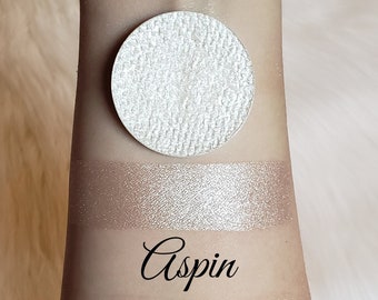 Pressed & Loose Highlighter [Aspin] Extra Bright White, Handmade, Cheek, Inner Corner, or Brow Bone, Magnetic Pan [BellavoniCosmetics]