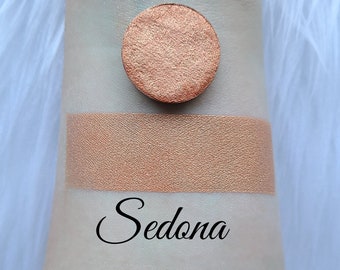 Pressed & Loose Eyeshadow [Sedona] Shimmer Eyeshadow, Pressed Pigment, Eye Shadow, Reflective, Magnetic Pan [Bellavoni Cosmetics]