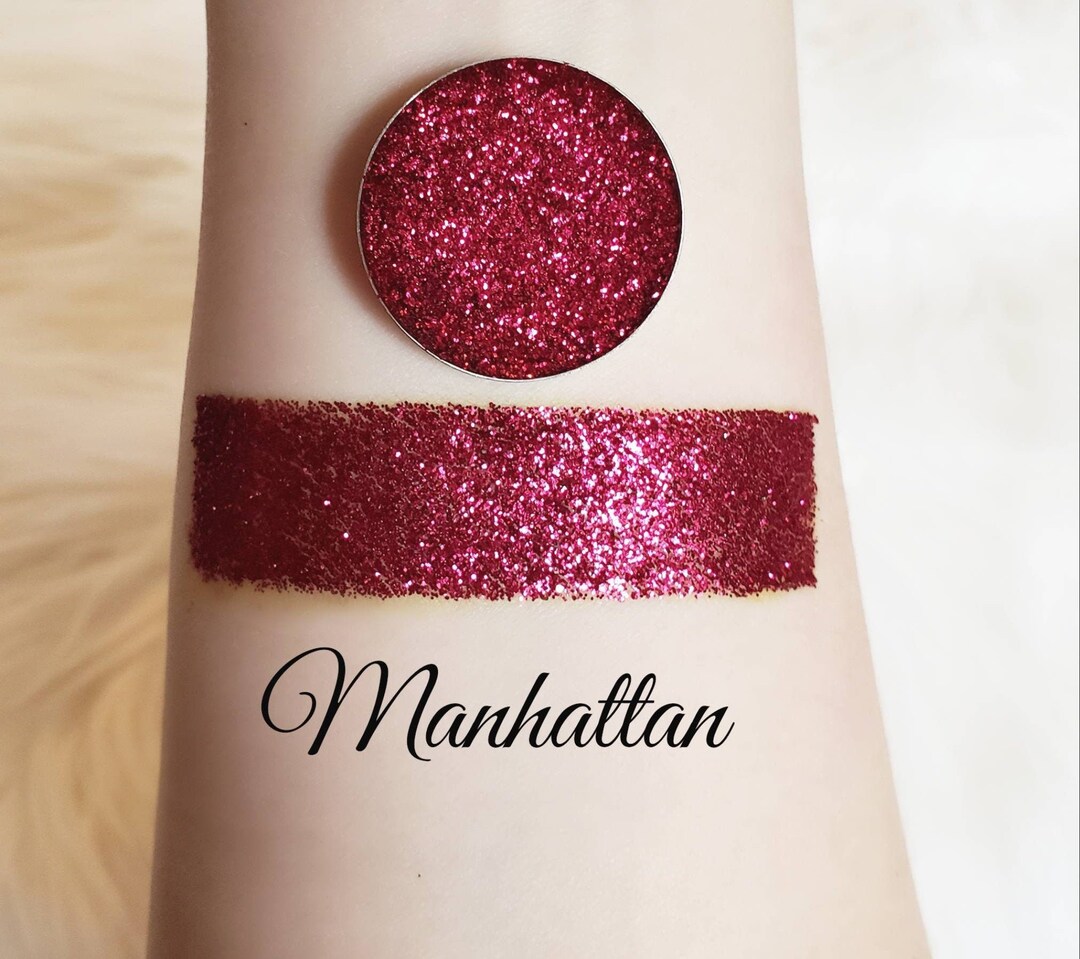 Manhattan Red Glitter Eyeshadow, Cosmetic Grade, Vegan, Cruelty-Free