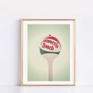 Pensacola Beach Art, 30A Art, Florida Coast, Pensacola Florida, Coastal Home Decor, Water Tower, 8x10 Florida Art