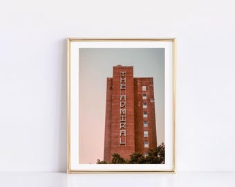 Impression d'hôtel Admiral : oeuvre d'art murale moderne Mid-Century en Alabama