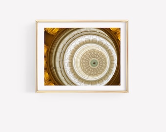 Stampa della cupola del Campidoglio del Texas: Austin Architecture Photography