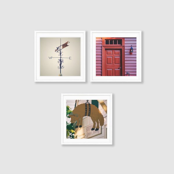 Williamsburg Wall Art, Set of 3 Prints, Colonial Williamsburg Prints, Travel Photography, Farmhouse Wall Art