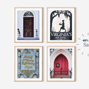 Charleston SC, Set of 4 Prints, Charleston Prints, Coastal Carolina Decor, Low Country Gifts