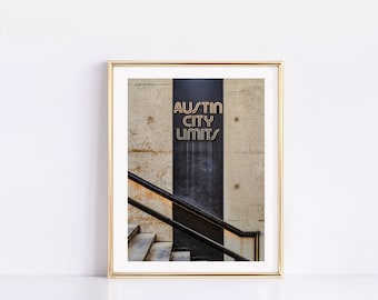 Stampa "Austin City Limits": arte moderna texana, decorazioni per sale da concerto.
