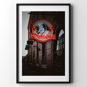 Vintage Leuchtreklame, Montgomery Alabama, Montgomery Print, Montgomery Travel, Downout Montgomery, Barbeque, BBQ Geschenke