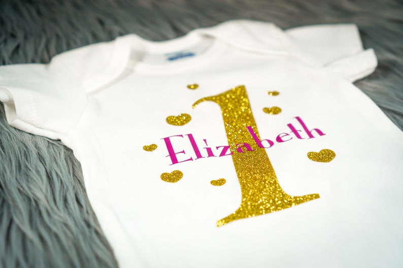 First Birthday Outfit Custom Name Baby/'s First Birthday Onesie First Birthday Gift Baby Shower Gift