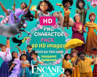 Encanto PNG Character Pack: 60 HD Images + 5 Posters