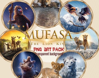 Mufasa Lion King PNG Art: Transparent Background Images (Digital Download)