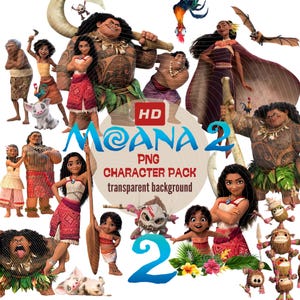 Moana 2 - Artwork PNG Pack - 300 DPI Transparent Background