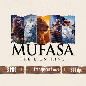 Mufasa The Lion King - Artwork PNG - 300 DPI Transparent Background Images - HD Illustrations for Crafts