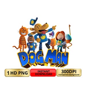 Dog Man PNG Artwork - 1 HD Images, 300 DPI, Transparent Background, Movie 2025