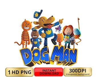 Dog Man PNG Artwork - 1 HD Images, 300 DPI, Transparent Background, Movie 2025