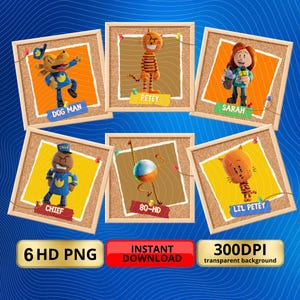 Dog Man Artwork PNG Bundle - 6 HD Images, 300 DPI, Transparent Background