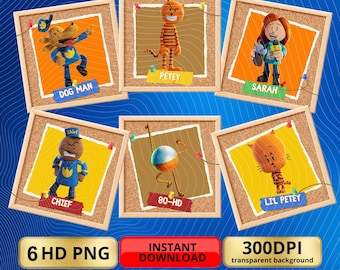 Dog Man Artwork PNG Bundle - 6 HD Images, 300 DPI, Transparent Background