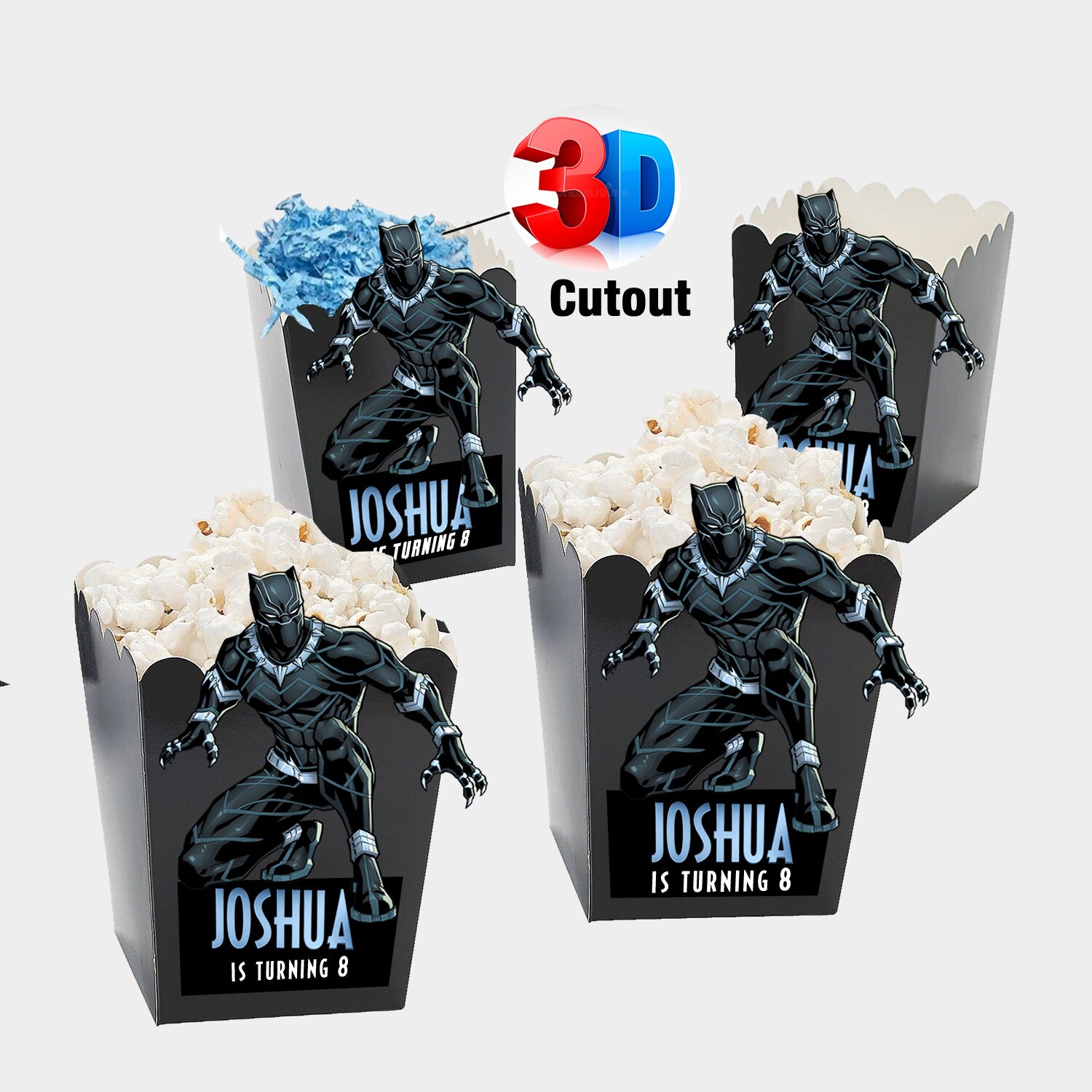 Custom Black Panther Popcorn Boxes / Treat Boxes / Favor Boxes Etsy